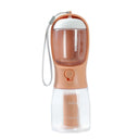 3-in-1 Portable Dog Travel Bottle - Water Dispenser, Food Container & Waste Bag Station