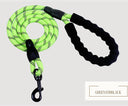 Reflective Nylon Rope Dog Leash - Heavy-Duty Climbing Rope Lead with Padded Handle