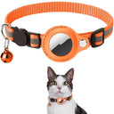 Reflective AirTag Safety Collar - Waterproof Durable Nylon Tracker Case for Dogs & Cats