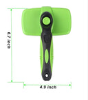 One-Click Self-Cleaning Slicker Brush - Automatic Retractable Pet Grooming Tool