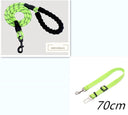 Reflective Nylon Rope Dog Leash - Heavy-Duty Climbing Rope Lead with Padded Handle