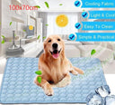 Instant Cooling Ice Silk Pet Mat - Breathable Self-Cooling Bed Pad for Dogs & Cats