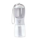 3-in-1 Portable Dog Travel Bottle - Water Dispenser, Food Container & Waste Bag Station