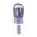 3-in-1 Portable Dog Travel Bottle - Water Dispenser, Food Container & Waste Bag Station