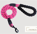 Reflective Nylon Rope Dog Leash - Heavy-Duty Climbing Rope Lead with Padded Handle