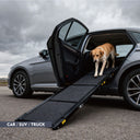 71 Inch Extra Long Quad-Fold Dog Ramp - Heavy Duty Aluminum | Supports 250lbs for SUV & Truck