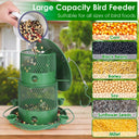 3-Tier Deluxe Wild Bird Station - Squirrel-Proof Rustproof Metal | 6 Perches & 4 Water Cups