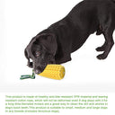 Indestructible Squeaky Corn Dog Toy - Tough Dental Chew for Aggressive Chewers | Bite-Resistant TPR