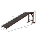 74' Extra-Long Wooden Pet Ramp with Landing Platform - Gentle Slope for High Beds | Solid Pine Wood