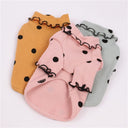 Dot Turtleneck Dog Bottoming Shirt - Soft Cotton Blend Thermal Undershirt