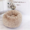 Original Calming Donut Bed - Self-Warming Anti-Anxiety Plush Faux Fur for Cats & Dogs