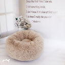 Calming Donut Pet Bed - Anti-Anxiety Ultra-Soft Plush Nest for Dogs & Cats