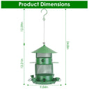 3-Tier Deluxe Wild Bird Station - Squirrel-Proof Rustproof Metal | 6 Perches & 4 Water Cups