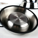 Classic Stainless Steel Pet Bowls - Durable Food-Grade Metal Dishes with Non-Slip Base