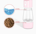 2-in-1 Adventure Flask - Portable Water Dispenser & Snack Container for Dogs & Cats