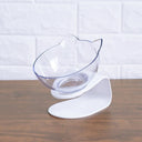 Ergonomic Cat Double Bowl - 15° Tilted Raised Feeder to Protect Cervical Vertebrae