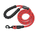 Reflective Nylon Rope Dog Leash - Heavy-Duty Climbing Rope Lead with Padded Handle