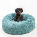 Calming Donut Pet Bed - Anti-Anxiety Ultra-Soft Plush Nest for Dogs & Cats