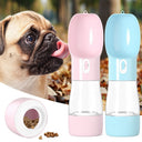 2-in-1 Adventure Flask - Portable Water Dispenser & Snack Container for Dogs & Cats