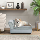 Modern Luxury Dog Sofa with Hidden Storage - Orthopedic Foam Bed for Small Pets