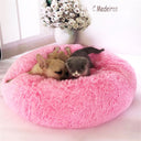 Original Calming Donut Bed - Self-Warming Anti-Anxiety Plush Faux Fur for Cats & Dogs