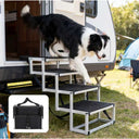 Ultra-Lightweight Folding Dog Stairs - Aluminum Pet Steps for SUVs & Trucks | Supports 250lbs