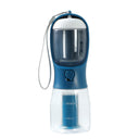 3-in-1 Portable Dog Travel Bottle - Water Dispenser, Food Container & Waste Bag Station