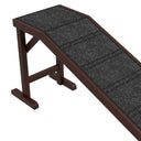 74' Extra-Long Wooden Pet Ramp with Landing Platform - Gentle Slope for High Beds | Solid Pine Wood