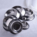 Classic Stainless Steel Pet Bowls - Durable Food-Grade Metal Dishes with Non-Slip Base