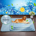 Instant Cooling Ice Silk Pet Mat - Breathable Self-Cooling Bed Pad for Dogs & Cats