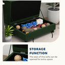 Luxury Pet Sofa with 23L Hidden Storage - Tufted Velvet Dog Couch | Emerald Green