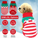 Festive Turtleneck Christmas Dog Sweater - Soft Knit Holiday Outfit for Dogs & Cats