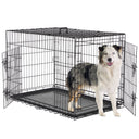 Double-Door Metal Dog Crate with Divider - Foldable & Portable Pet Kennel | Grows with Your Pup