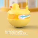 Interactive Duck Cat Toy - Lightweight Resin & Washable Kitten Teaser | Silent Play