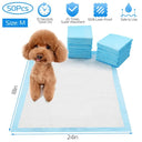 Ultra-Absorbent Dog Training Pads - 50pcs Leak-Proof Potty Mats for Puppies & Seniors