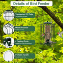 Heavy-Duty Squirrel-Proof Bird Feeder - Anti-Squirrel Metal Cage | 4-Port Hanging Sanctuary