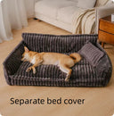 Luxury Orthopedic Pet Sofa - All-Season Warm Cat & Dog Bed with Removable Cushion