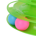 3-Tier Interactive Cat Ball Tower - Triple Level Roller Tracks Toy for Kittens & Cats