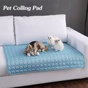 Instant Cooling Ice Silk Pet Mat - Breathable Self-Cooling Bed Pad for Dogs & Cats