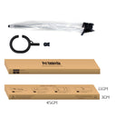 Transparent Dog Umbrella with C-Shaped Handle - Adjustable 2-in-1 Leash & Rain Cover