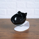 Ergonomic Cat Double Bowl - 15° Tilted Raised Feeder to Protect Cervical Vertebrae