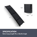 71 Inch Extra Long Quad-Fold Dog Ramp - Heavy Duty Aluminum | Supports 250lbs for SUV & Truck