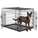 Double-Door Metal Dog Crate with Divider - Foldable & Portable Pet Kennel | Grows with Your Pup