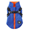 2-in-1 Waterproof Dog Winter Jacket with Integrated Safety Harness