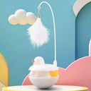 Interactive Duck Cat Toy - Lightweight Resin & Washable Kitten Teaser | Silent Play