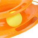 3-Tier Interactive Cat Ball Tower - Triple Level Roller Tracks Toy for Kittens & Cats