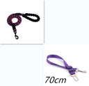 Reflective Nylon Rope Dog Leash - Heavy-Duty Climbing Rope Lead with Padded Handle