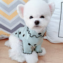 Dot Turtleneck Dog Bottoming Shirt - Soft Cotton Blend Thermal Undershirt