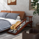 Wooden Dog Ramp with Safety Guardrails - 20 Degree Gentle Slope for Senior Pets