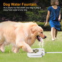 Step-On Dog Water Fountain - Heavy-Duty Iron Outdoor Hydration Toy | Paw Pedal for Large Dogs